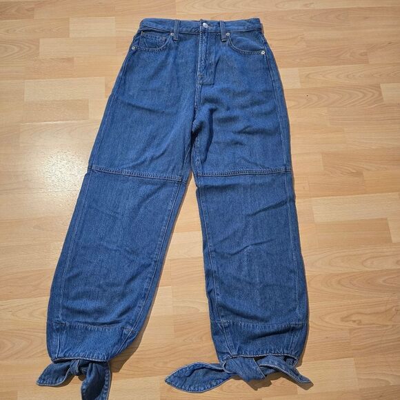 7 FOR ALL MANKIND tapered ankle tulip tie jean - Picture 4 of 5